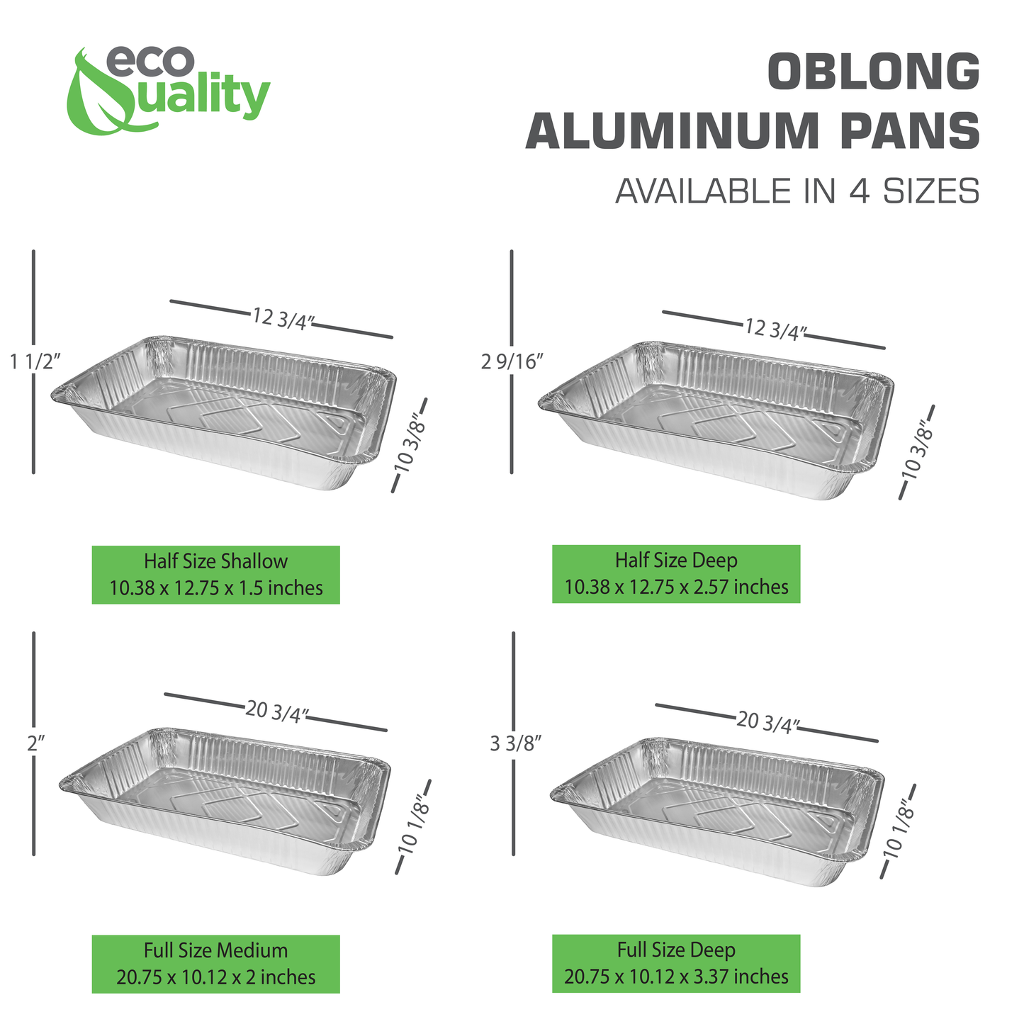 EcoQuality - 21" x 13" Full-Size Deep Aluminum Foil Roasting Pan