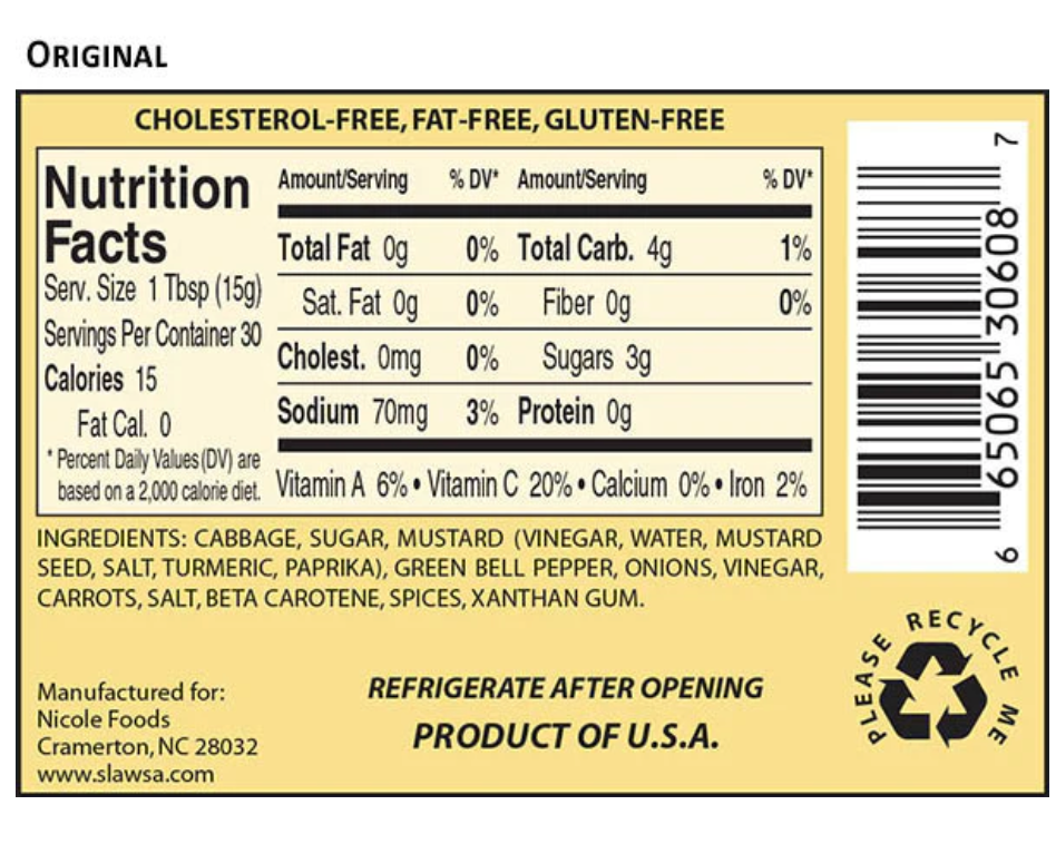 Slawsa - Slawsa Original Gourmet Relish, 17.8 oz