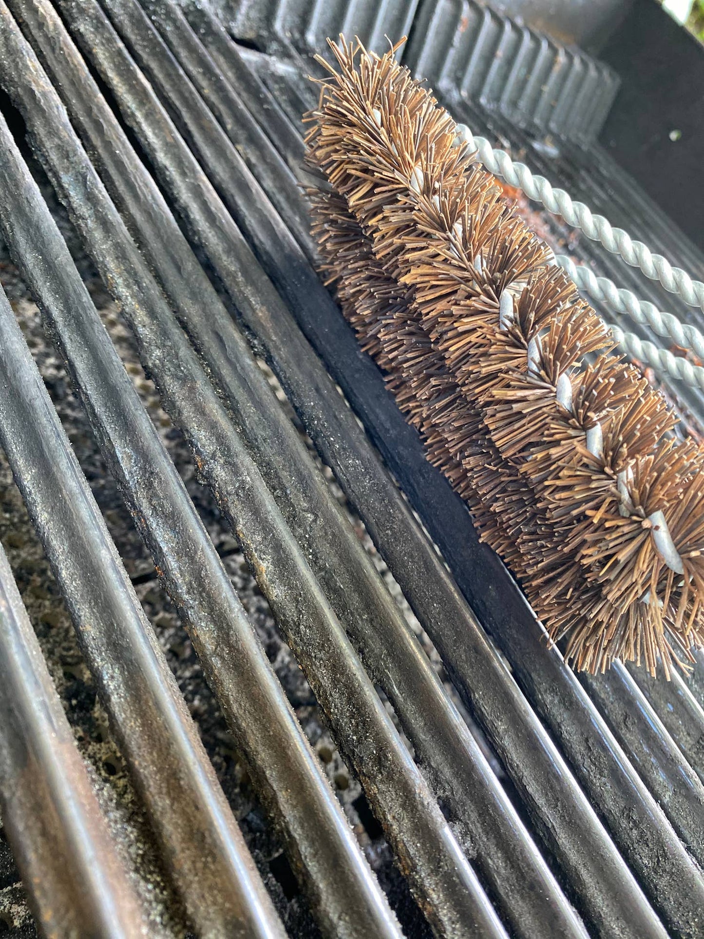 Fox Run Brands - Outset 3-Head Natural Grill Brush with Coconut Bristles