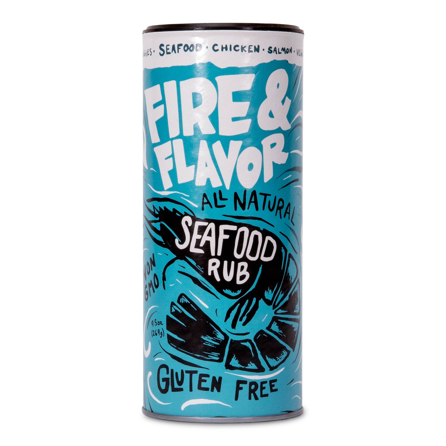 Fire & Flavor - Fire & Flavor All-Natural Seafood Rub, 9.5-Oz