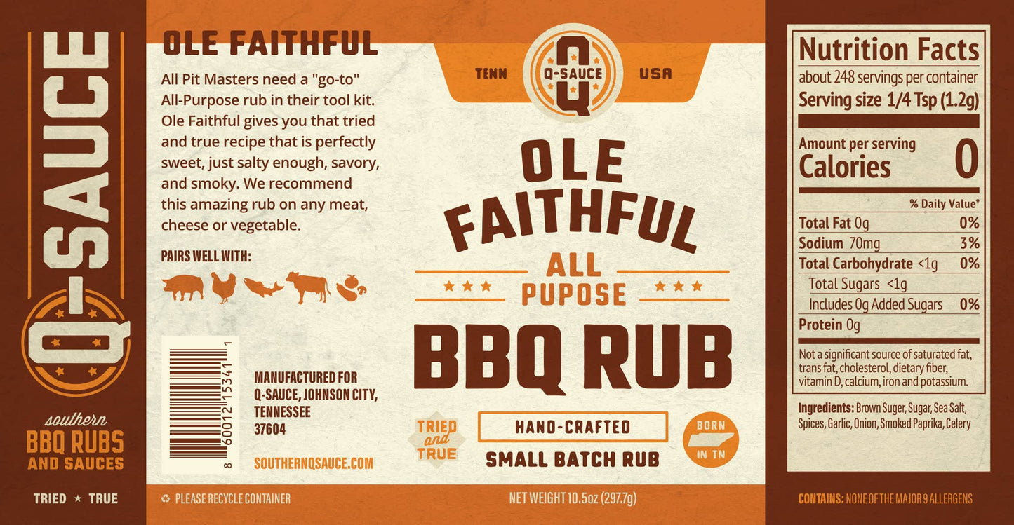 Q Sauce - Ole Faithfull All Purpose Rub