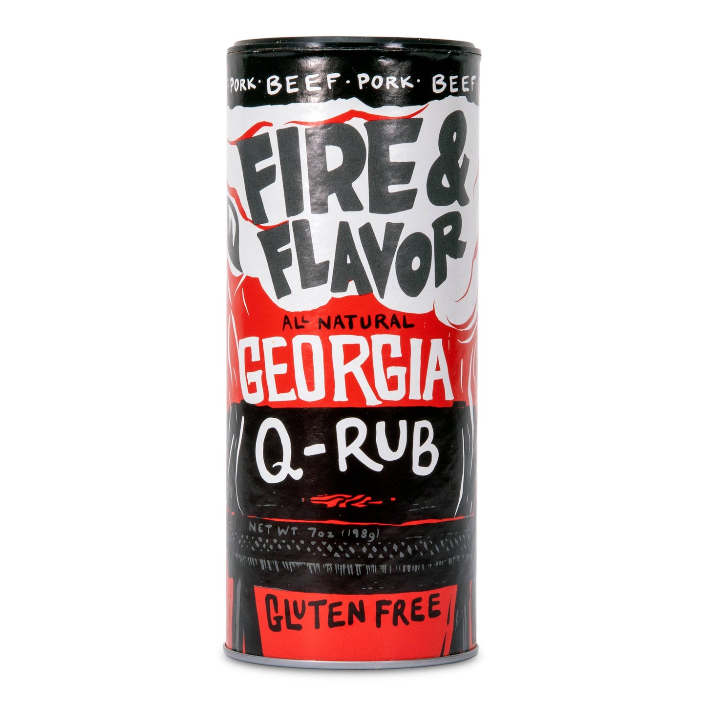 Fire & Flavor - Fire & Flavor All-Natural Georgia-Q Dry Rub, 7-Oz