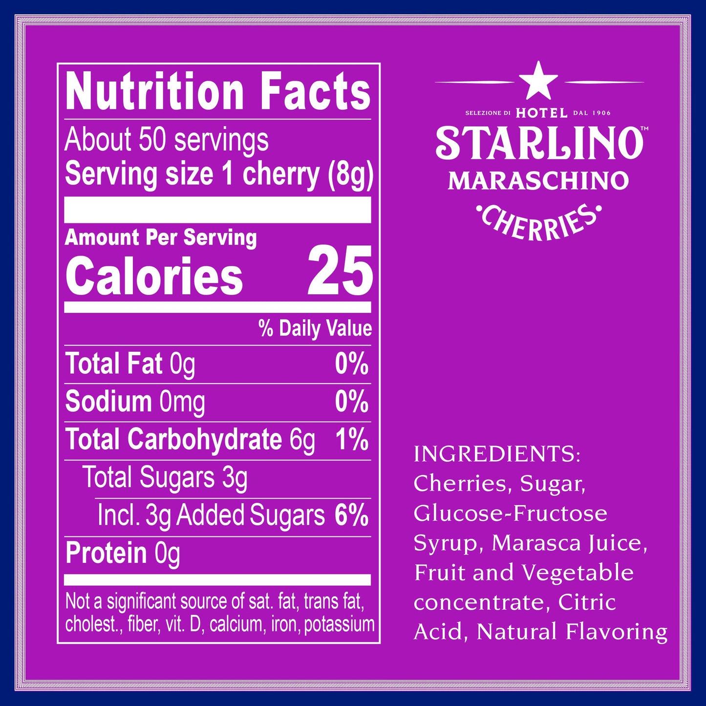 Hotel Starlino Italian Maraschino Cherries - STARLINO Italian Maraschino Cherries - 400g Jars