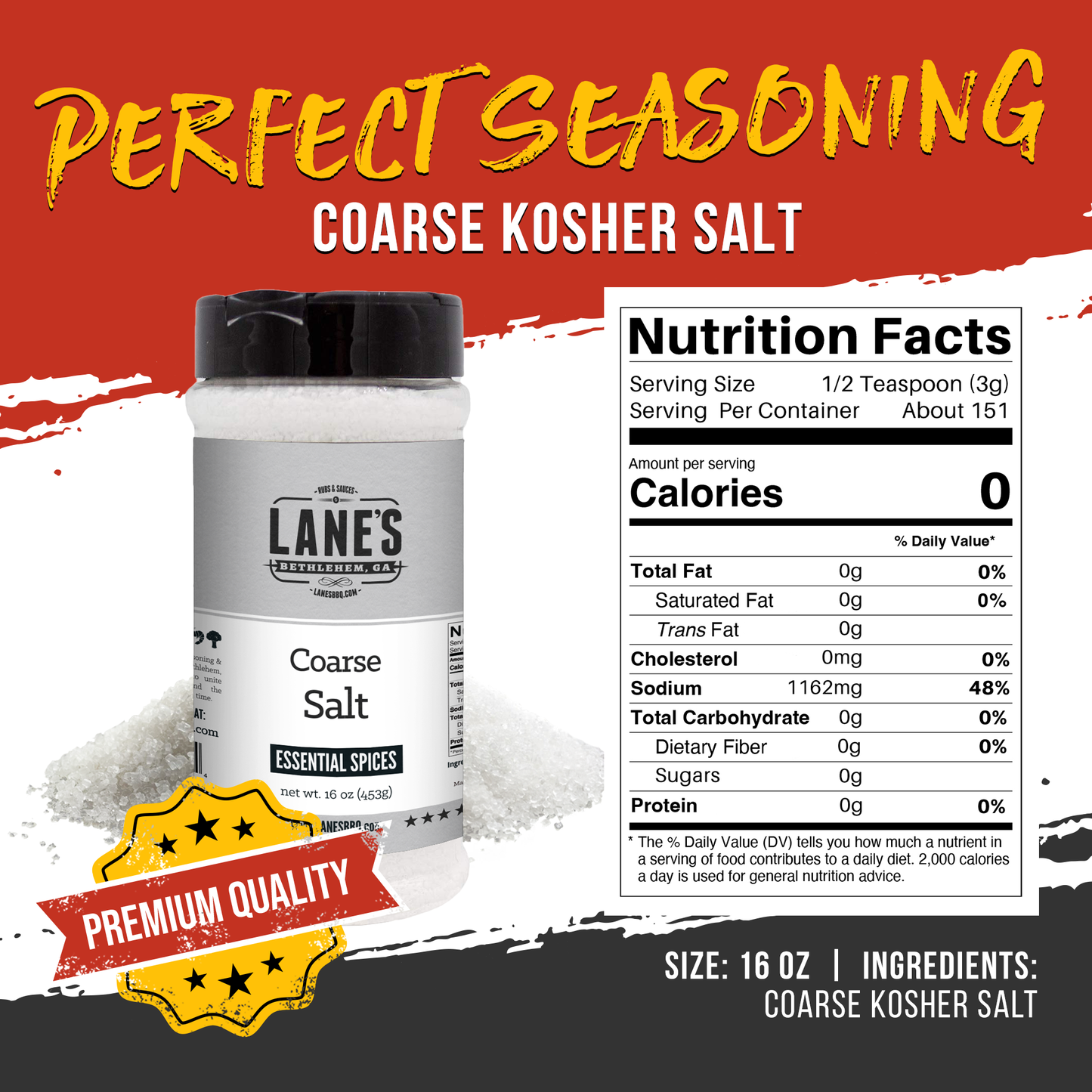 Lane's BBQ - Coarse Salt