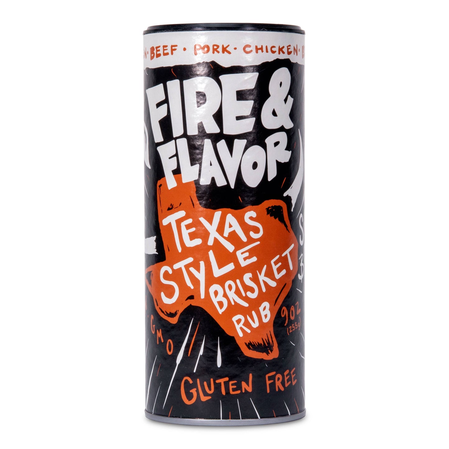 Fire & Flavor - Fire & Flavor All-Natural Texas Style Brisket Rub, 9-Oz