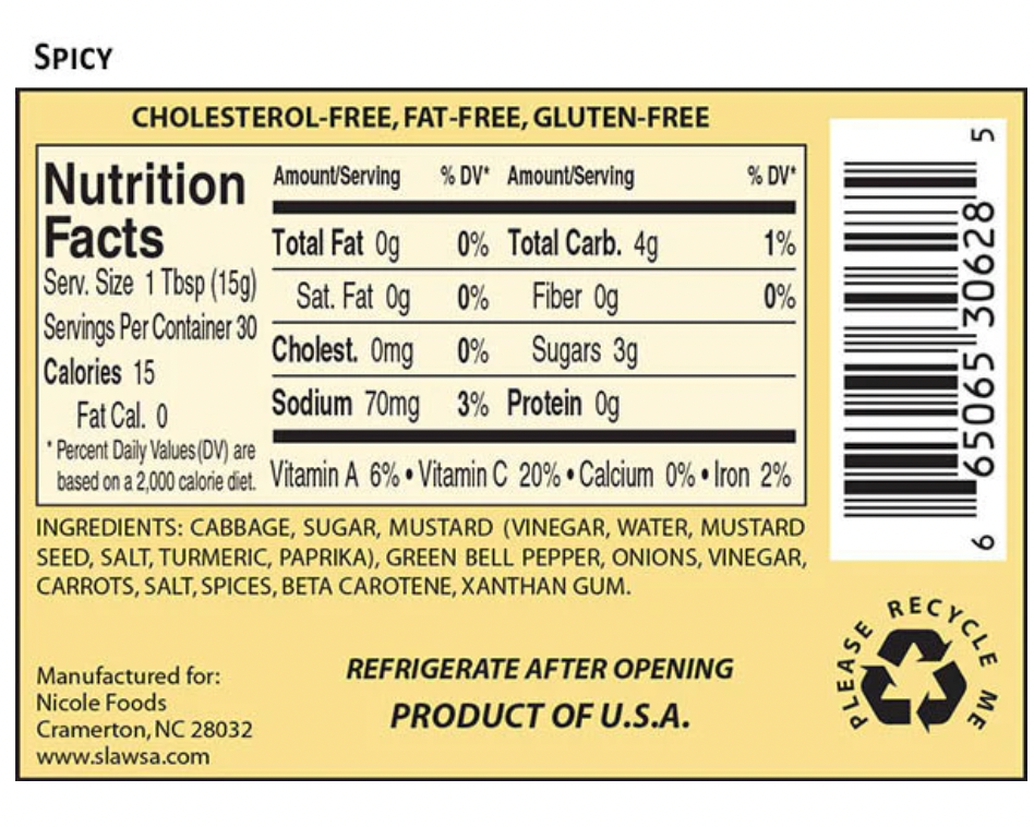 Slawsa - Slawsa Spicy Gourmet Relish, 17.8 oz