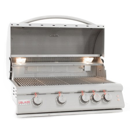 Blaze 32-Inch 4-Burner LTE LP Grill with Rear Burner and Built-in Lighting System
