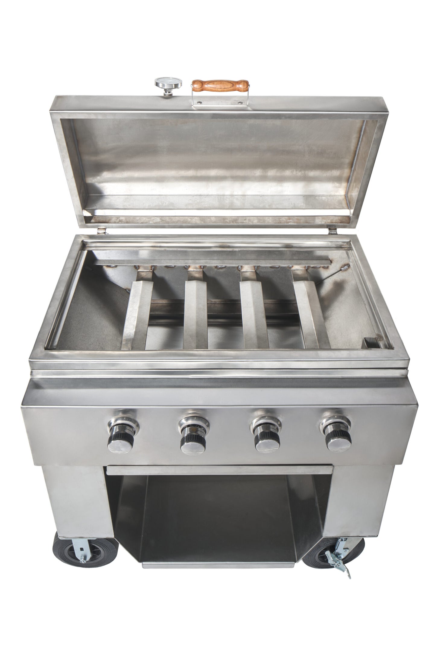 Pitts & Spitts 4 Burner Griddle Grill Combo