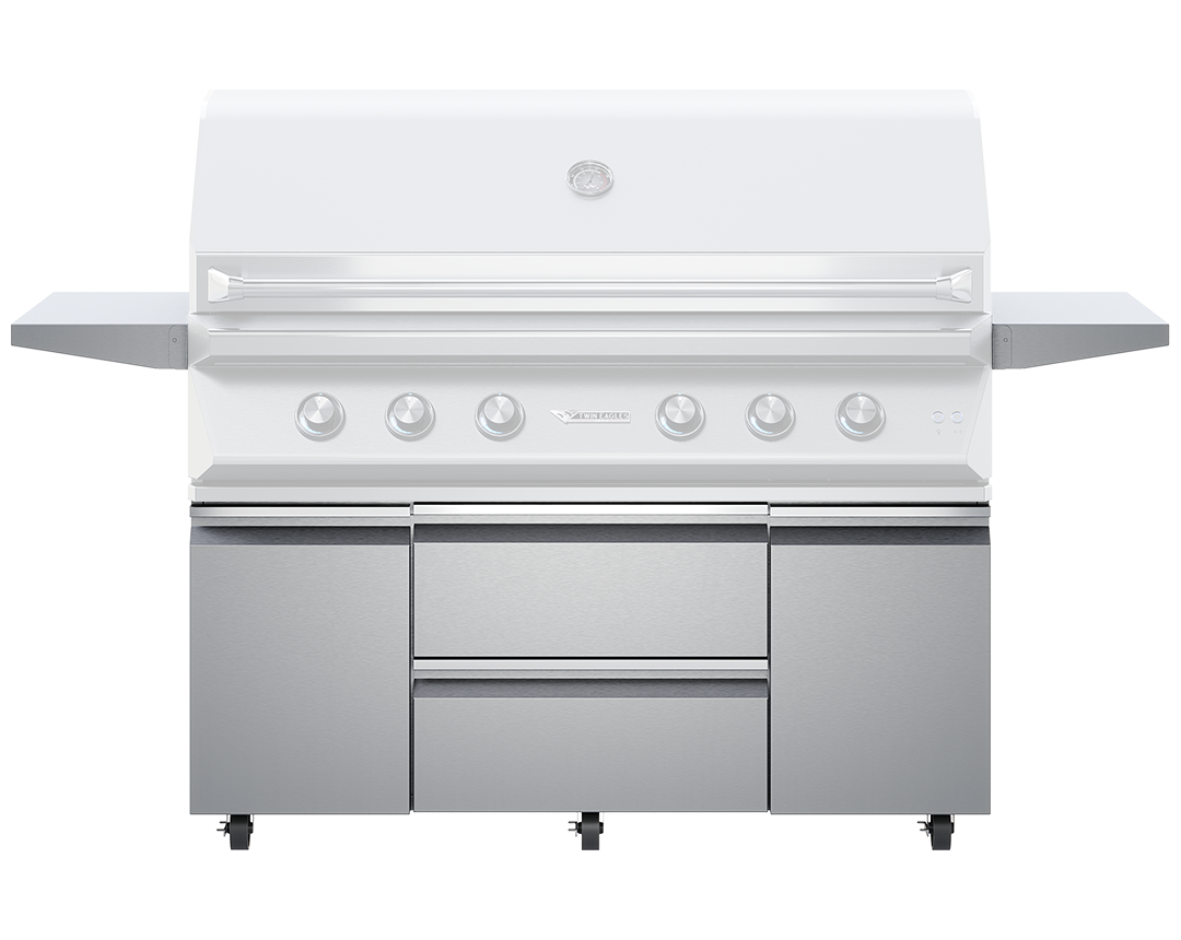 54" Twin Eagles Grill Base with Storage Doors - Two Doors