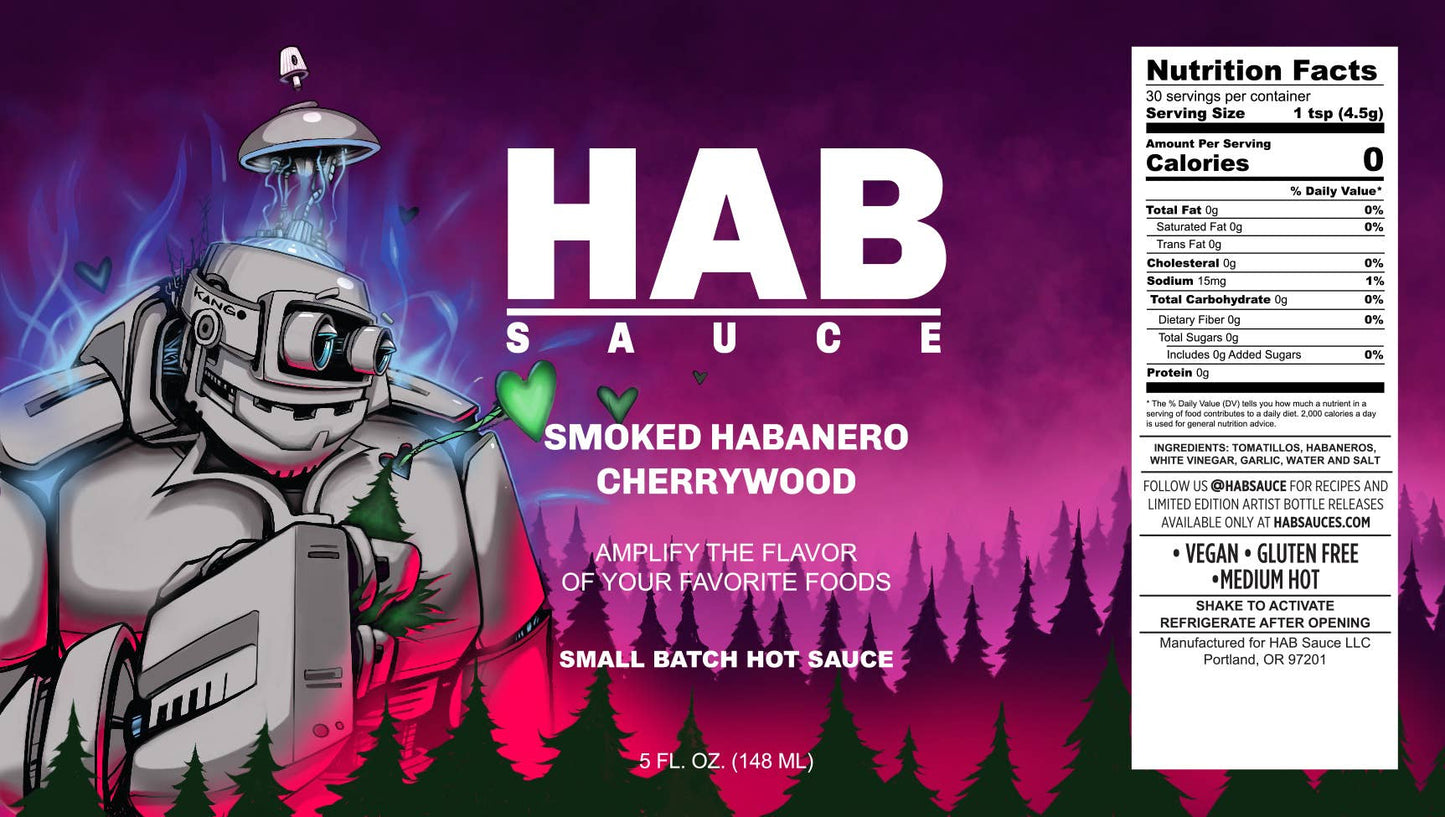 HAB Sauce - Smoked Habanero Cherrywood HAB Sauce Hot Sauce