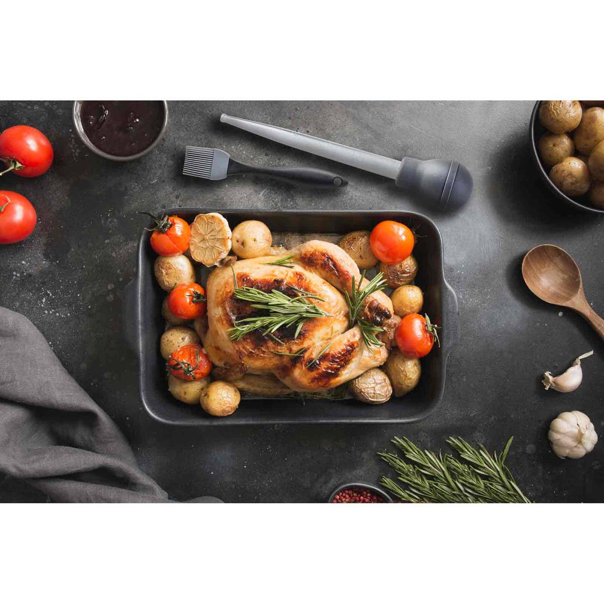 TableCraft - Silicone Basting Brush Gray