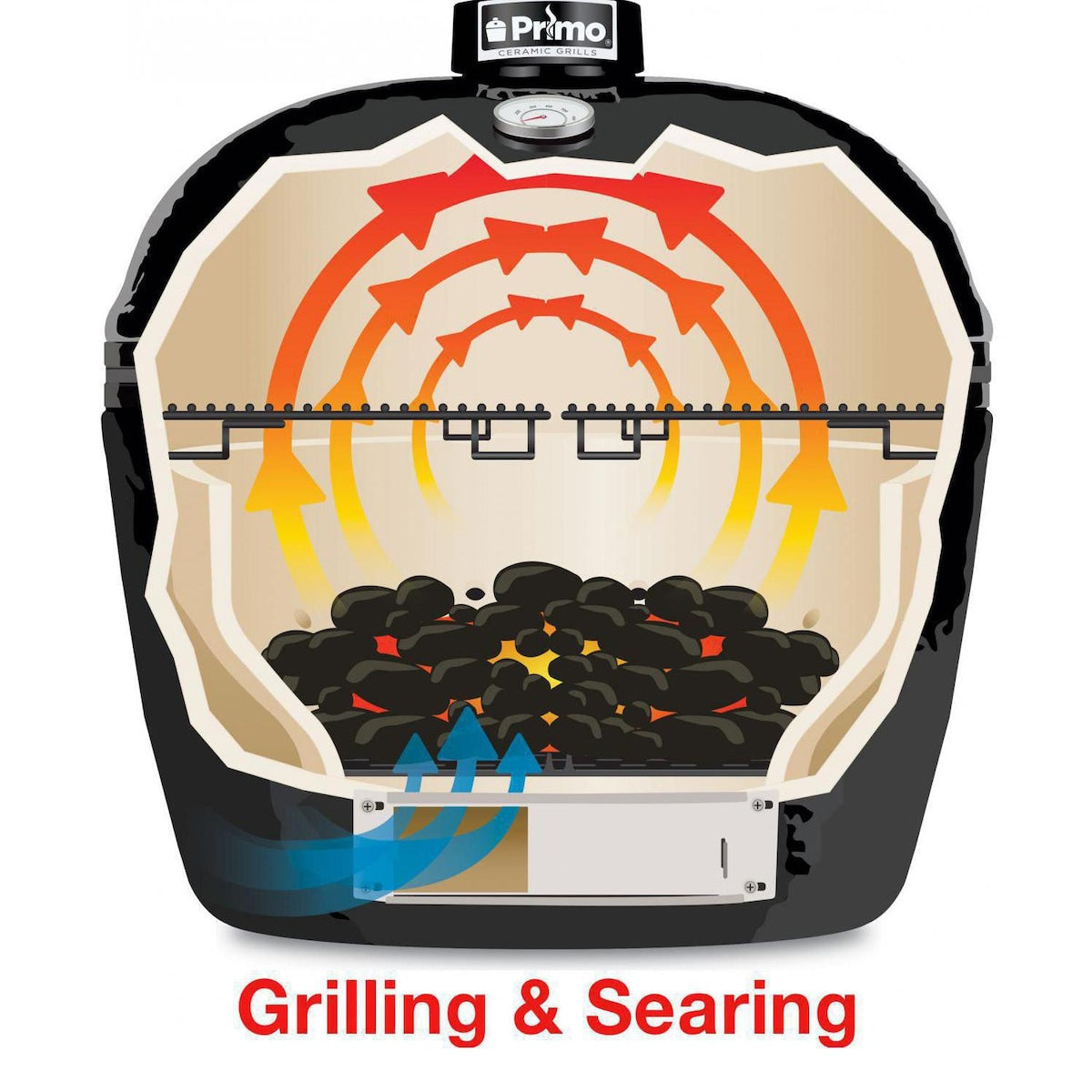 Primo All-in-One XL Oval Ceramic Grill PGCXLC