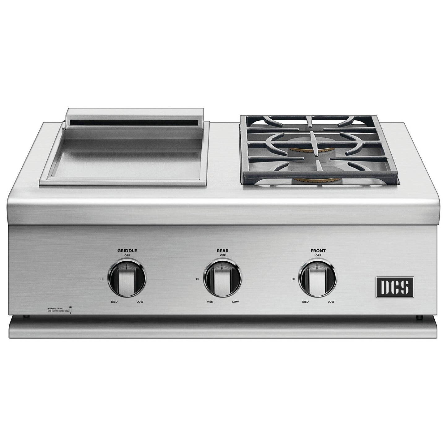 DCS Series 7 30in Built-In Gas Griddle & Double Side Burner BFGC-30BGD-N IMAGE 1