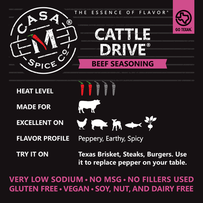 Casa M Spice Co LLC - Cattle Drive® Beef Seasoning - Refill Bag