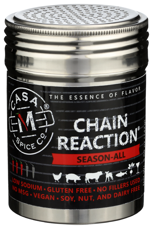 Casa M Spice Co LLC - Chain Reaction® Season-All - Stainless Steel Shaker