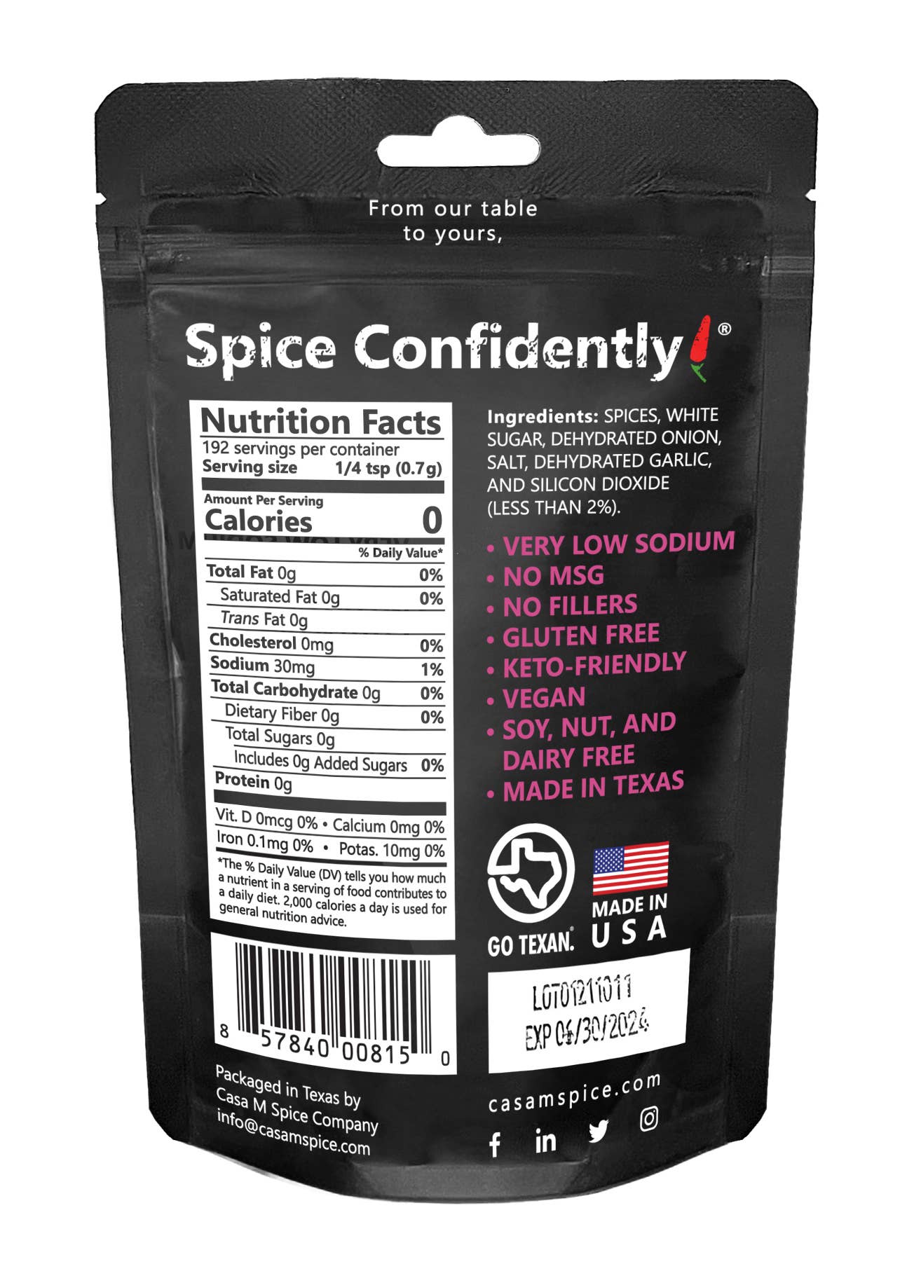 Casa M Spice Co LLC - Cattle Drive® Beef Seasoning - Refill Bag