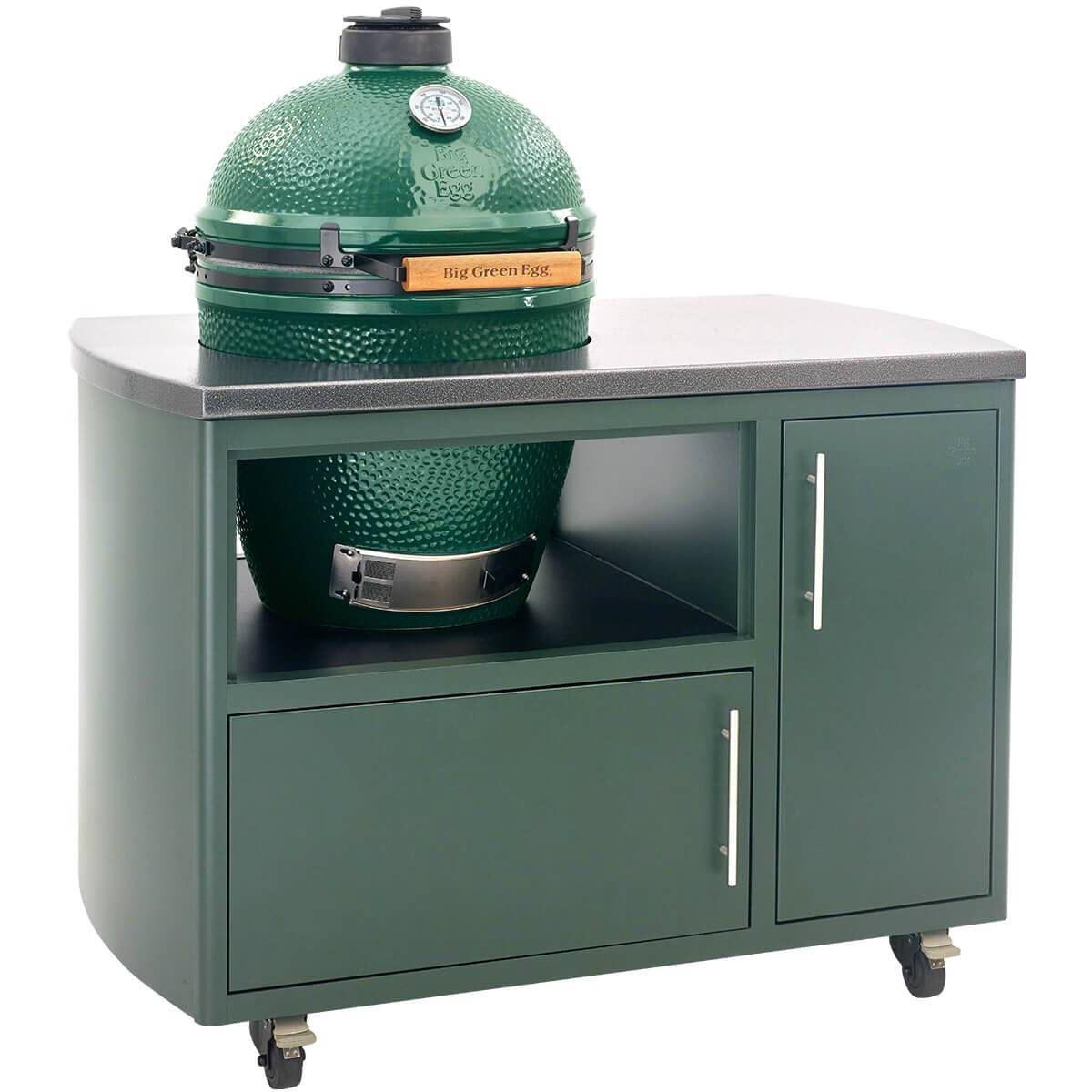 Big Green Egg 49in Custom Aluminum Cooking Island with Locking Casters for Large Egg 121257 IMAGE 2