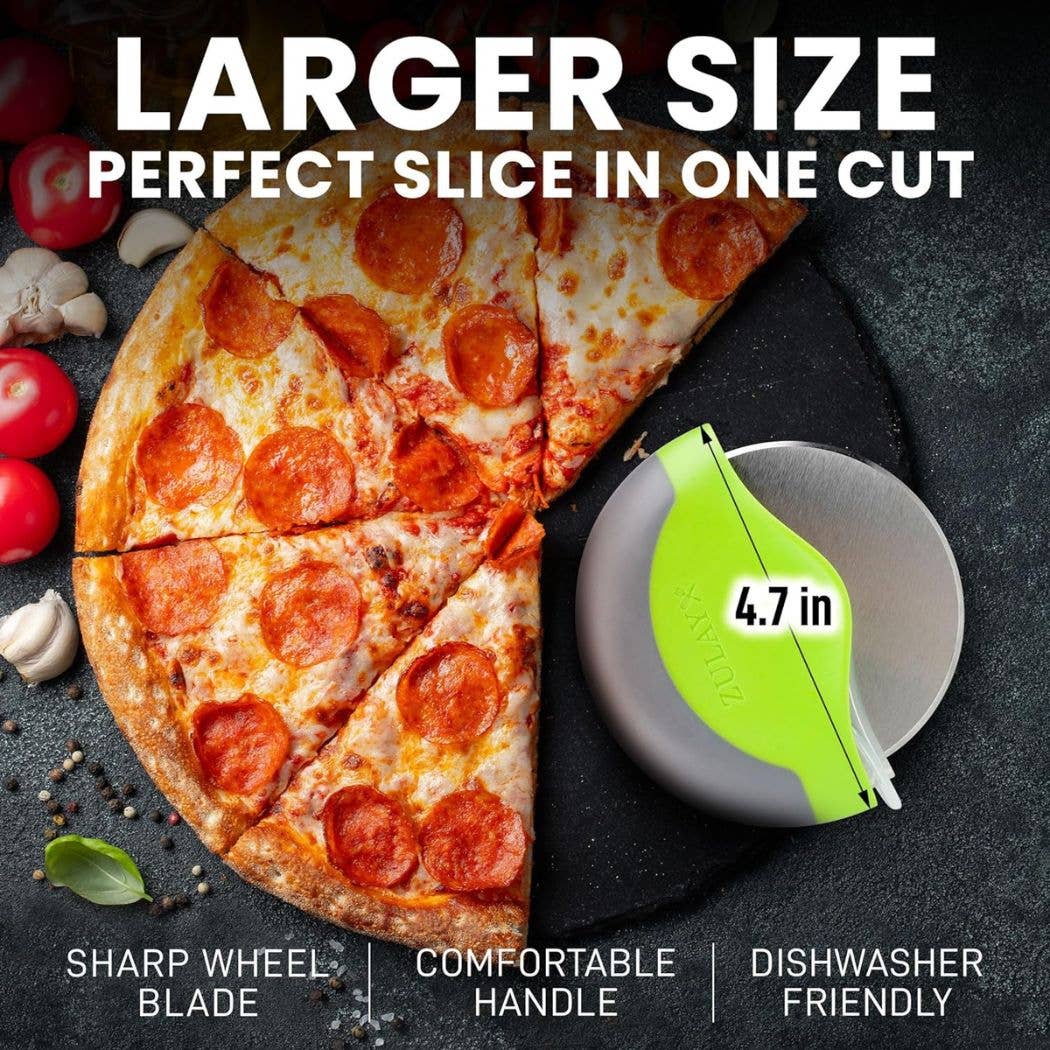 Zulay Kitchen - Handheld Pizza Cutter Wheel - Razor Sharp