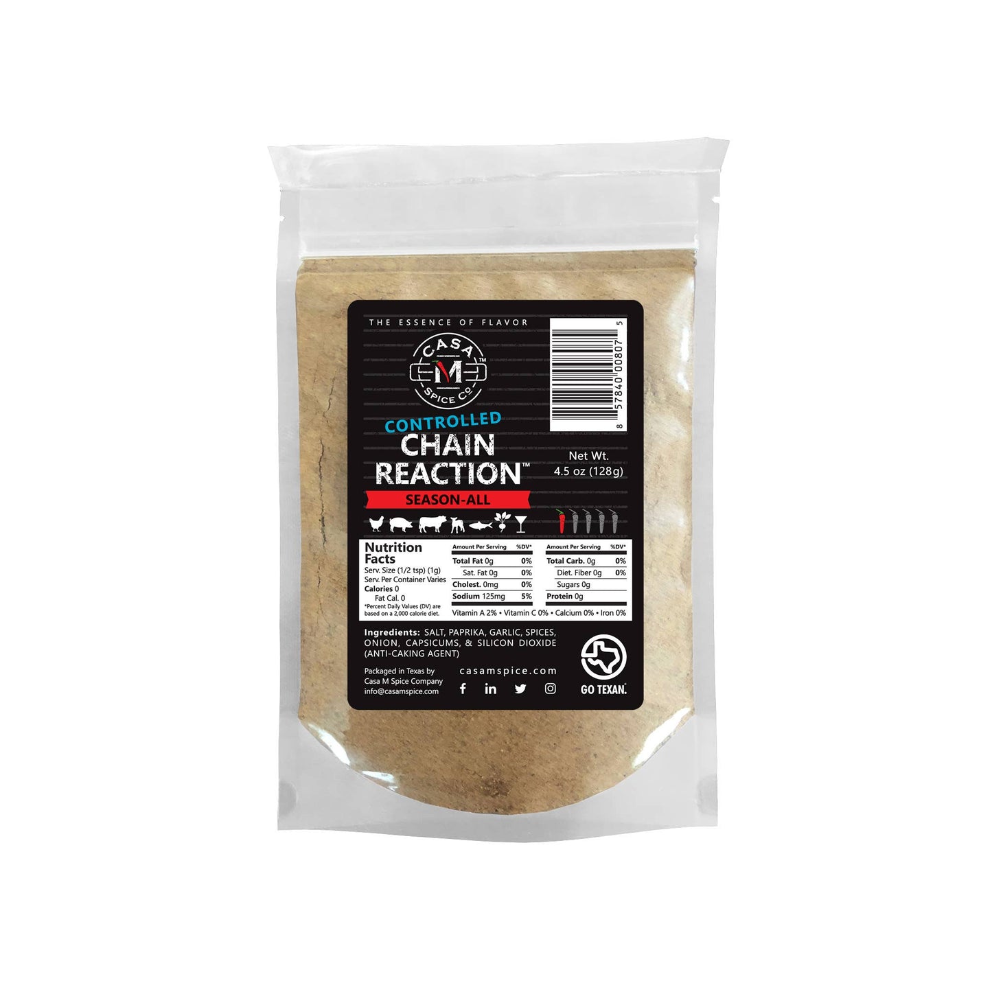 Casa M Spice Co LLC - Chain Reaction® Season-All - Refill Bag