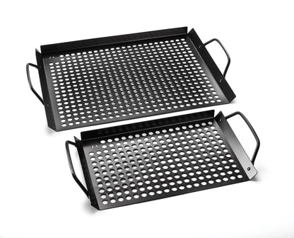 Fox Run Brands - Outset Non-Stick Grilling and BBQ Grid, Set of 2, Black