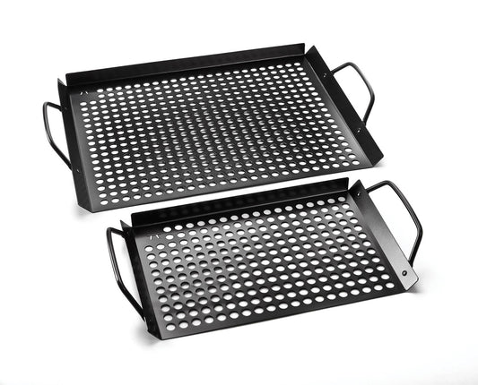 Fox Run Brands - Outset Non-Stick Grilling and BBQ Grid, Set of 2, Black