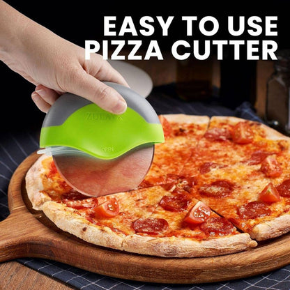 Zulay Kitchen - Handheld Pizza Cutter Wheel - Razor Sharp