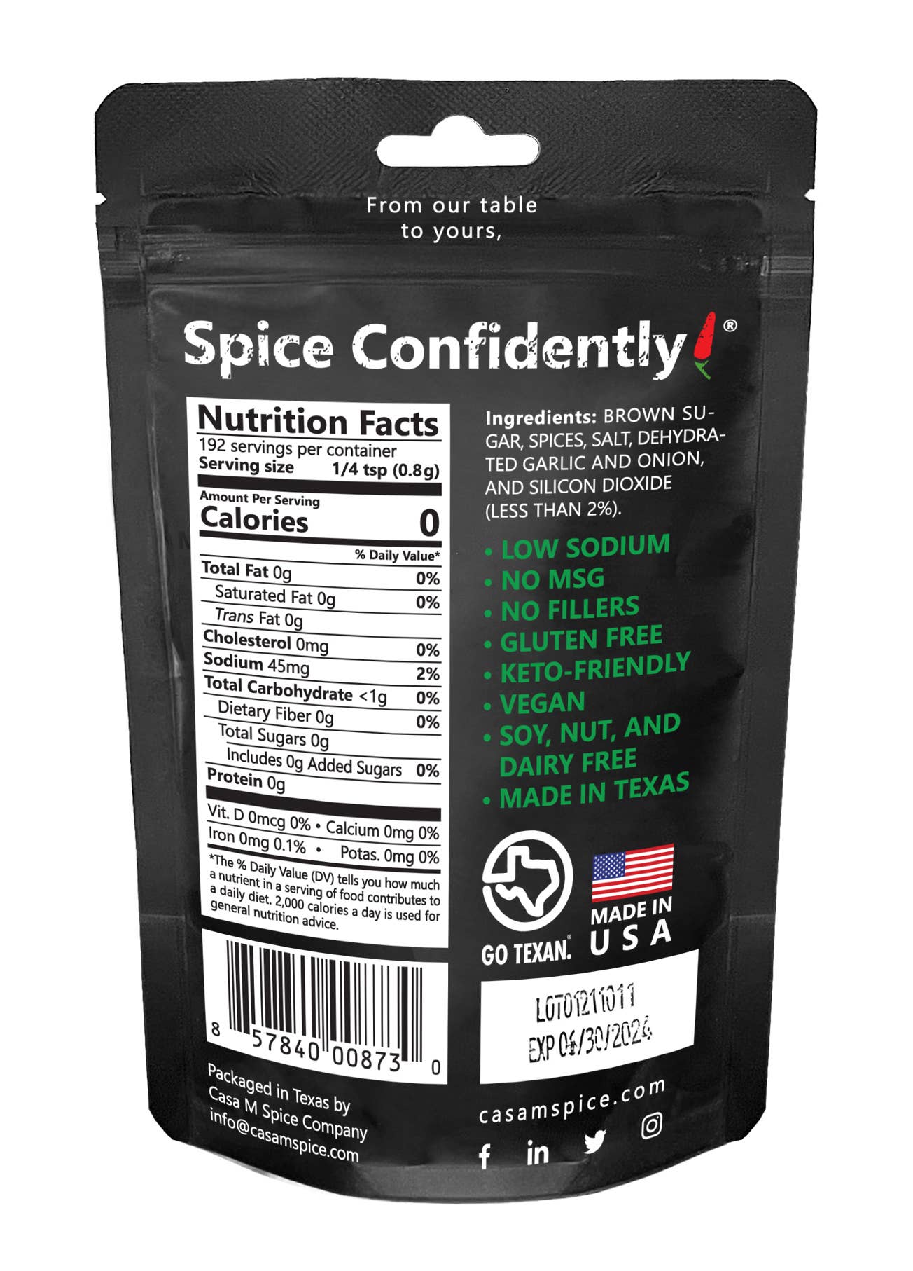 Casa M Spice Co LLC - Jerked Chain® Jerk Seasoning - Refill Bag