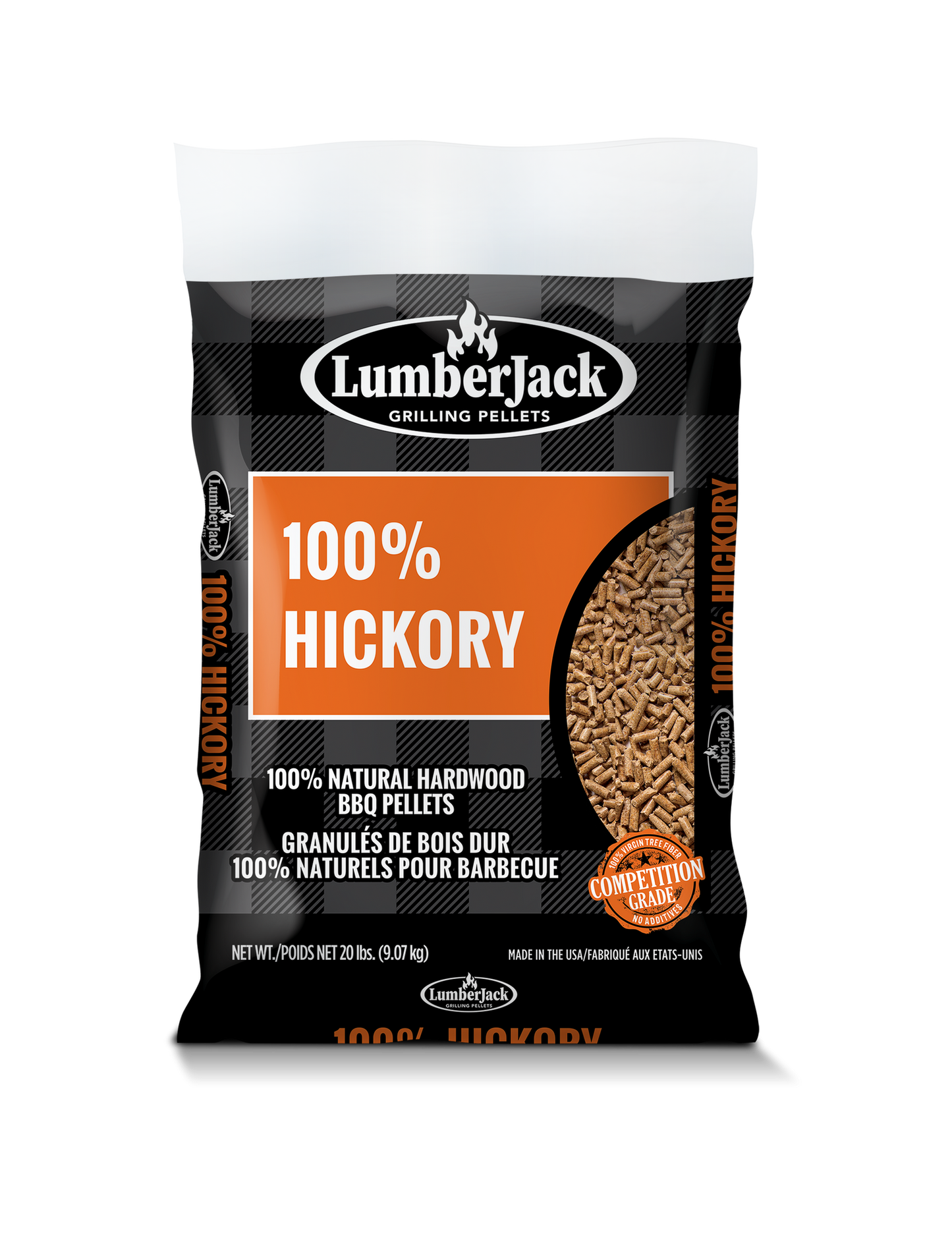 Lumberjack 100% Hickory Pellets - 20lbs