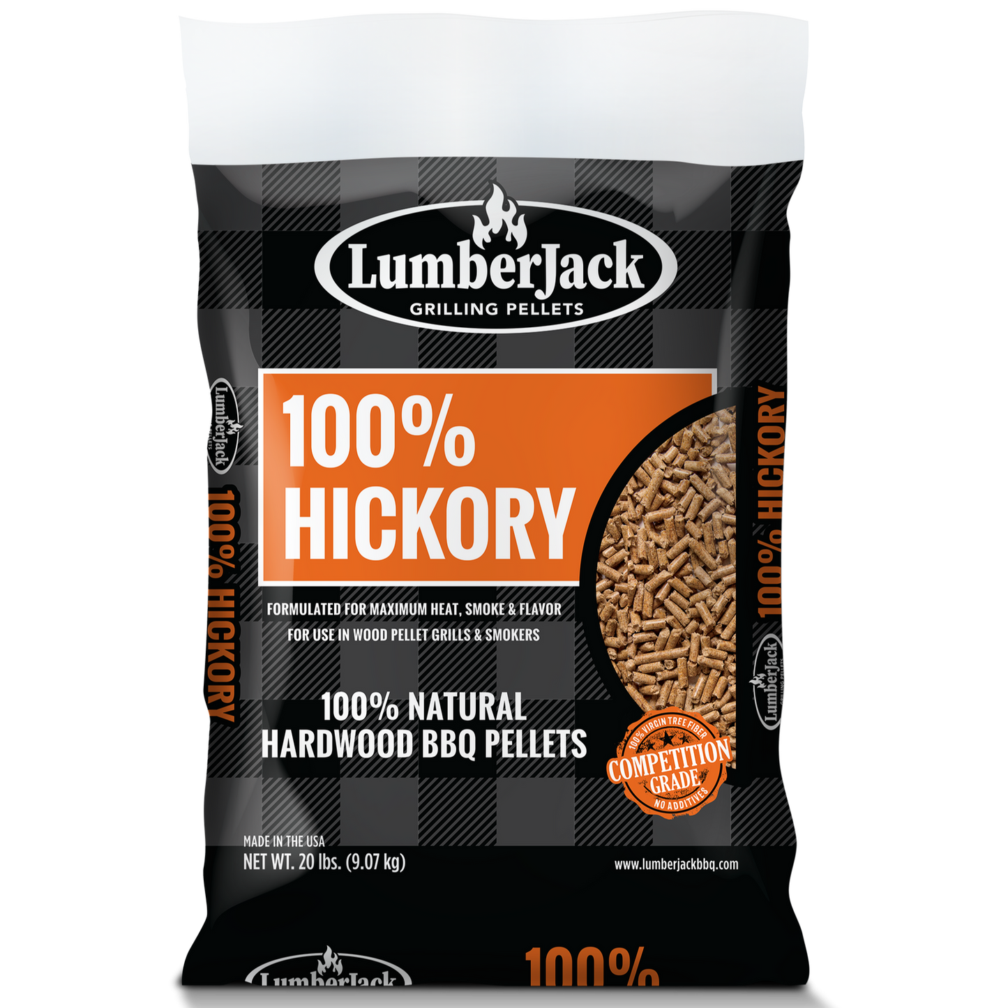 Lumberjack 100% Hickory Pellets - 20lbs