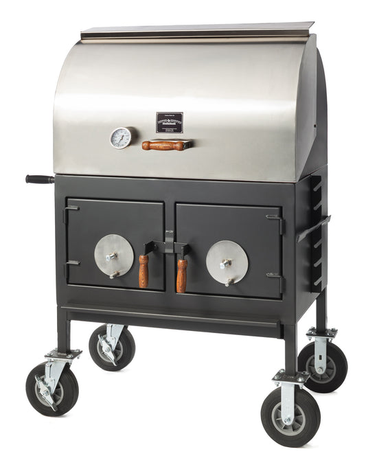 Pitts & Spitts Adjustable Charcoal Grill (Roll Top)