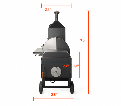Pitts & Spitts  24 x 36 Ultimate Smoker Pit With Upright Smoker