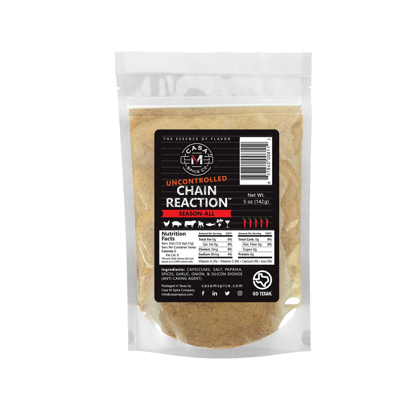 Casa M Spice Co LLC - Chain Reaction® Season-All - Refill Bag