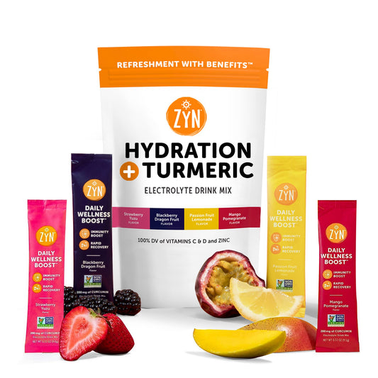 ZYN-Immunity & Recovery - ZYN Turmeric+Electrolyte+Immune Support (Variety, 8 Pack)
