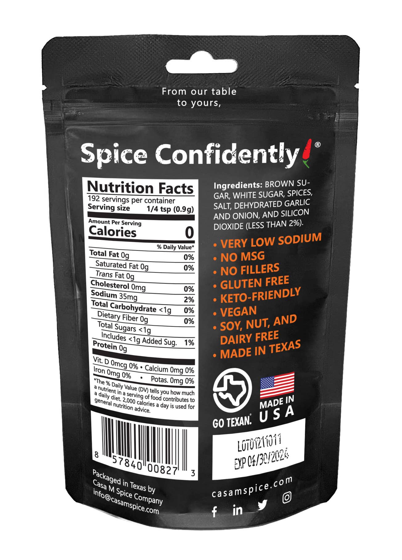 Casa M Spice Co LLC - Whole Hog® Pork Seasoning - Refill Bag