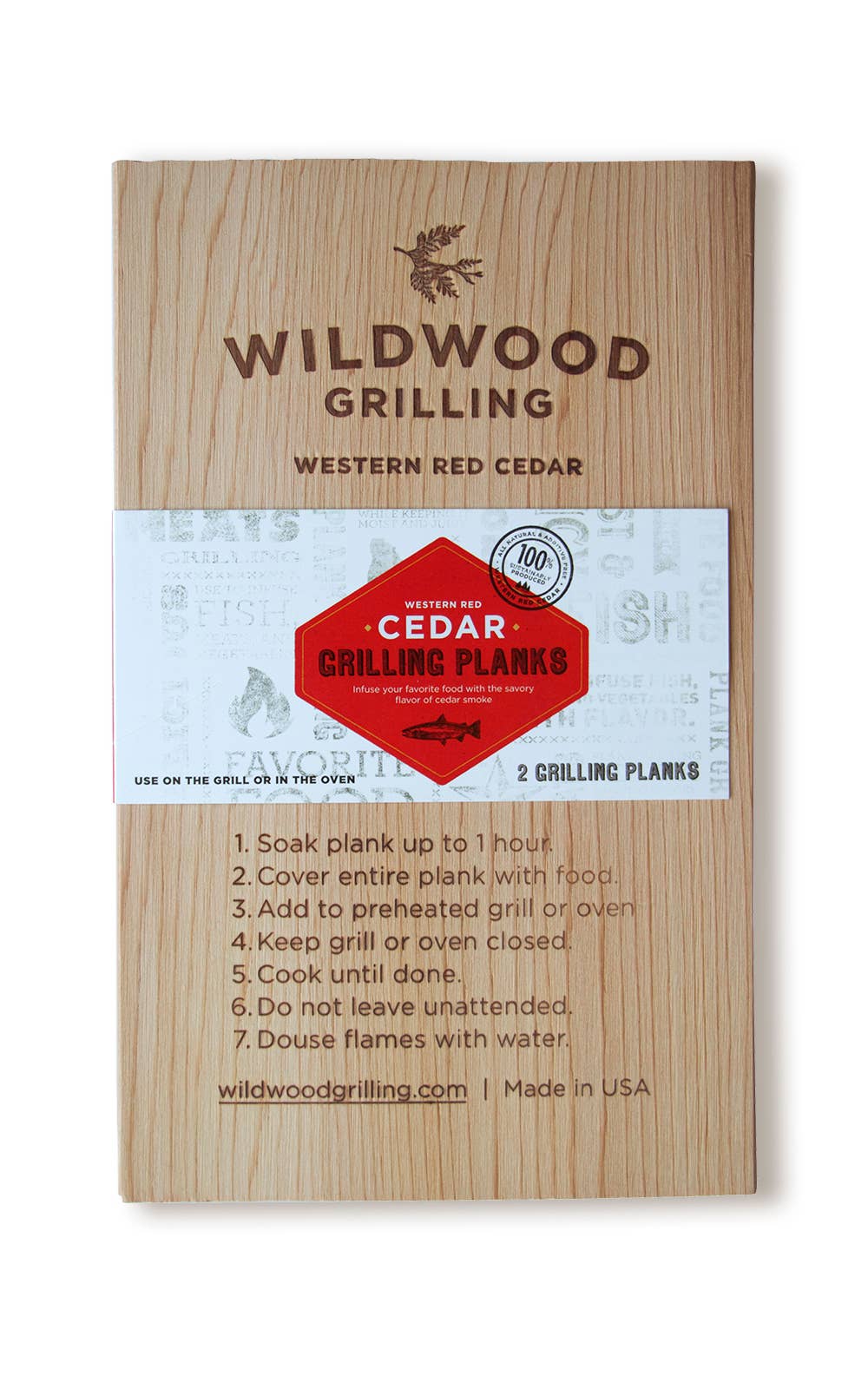 Wildwood Grilling - 5x8 Grilling Plank 2 Pack: Alder