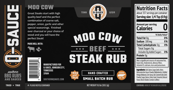 Q Sauce - Moo Cow Steak Rub