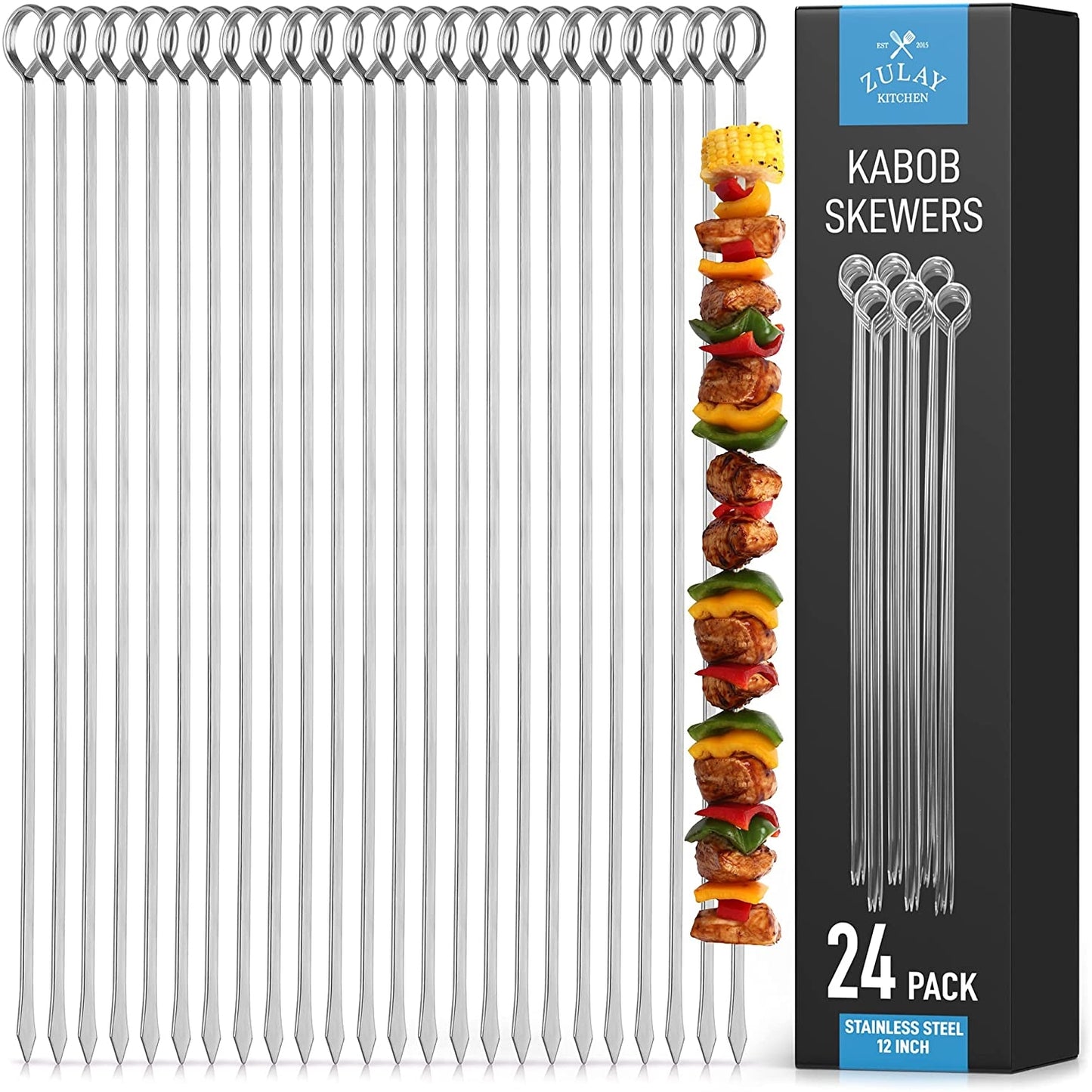 Zulay Stainless Steel Skewers