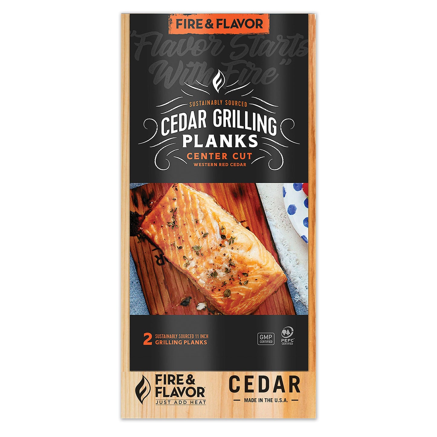 Fire & Flavor - Fire & Flavor Cedar Grilling Planks, 11-Inch, 2-Pack