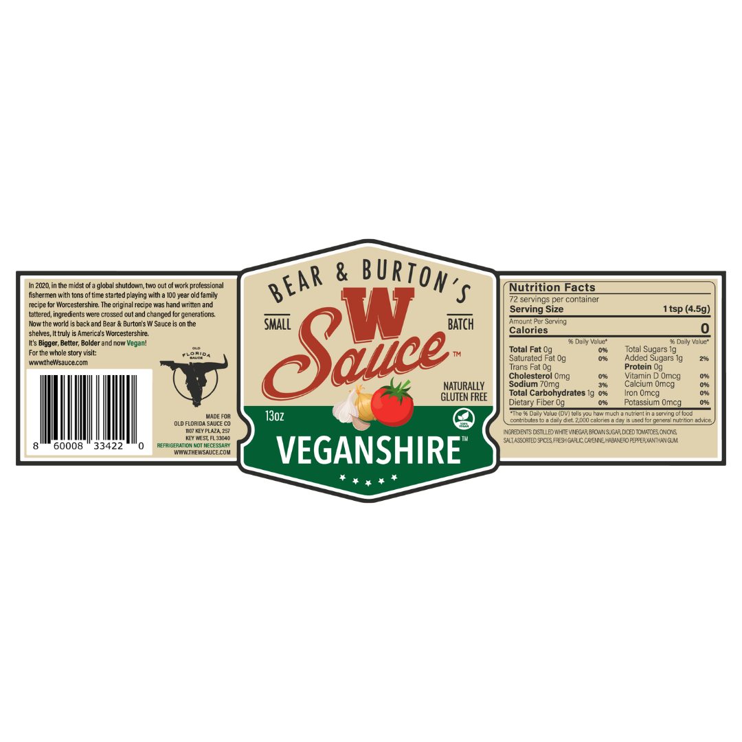 Bear & Burton's W Sauce Veganshire 13oz