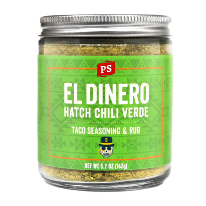 PS Seasoning - El Dinero - Hatch Chili Verde Taco Seasoning & Rub