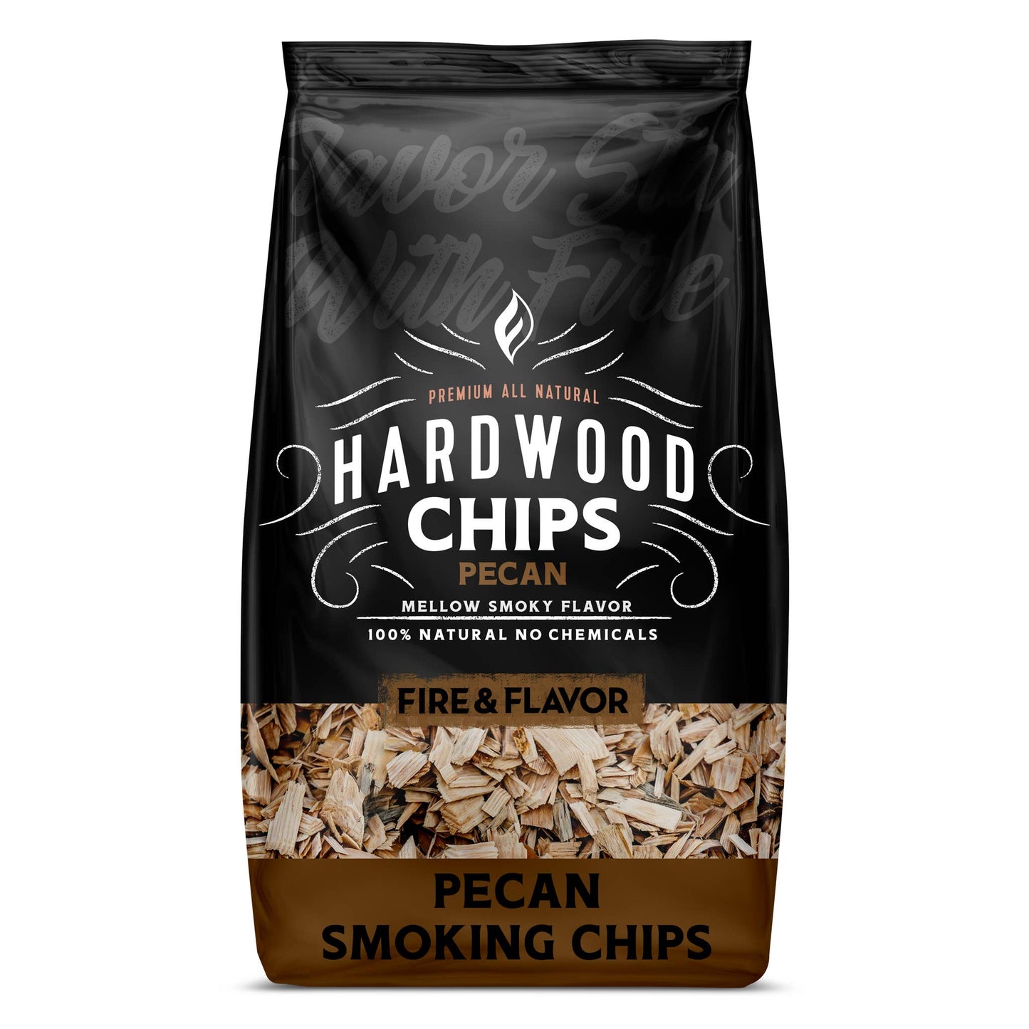 Fire & Flavor - Fire & Flavor Premium Smoking Wood Chips, 2-Lbs, Pecan