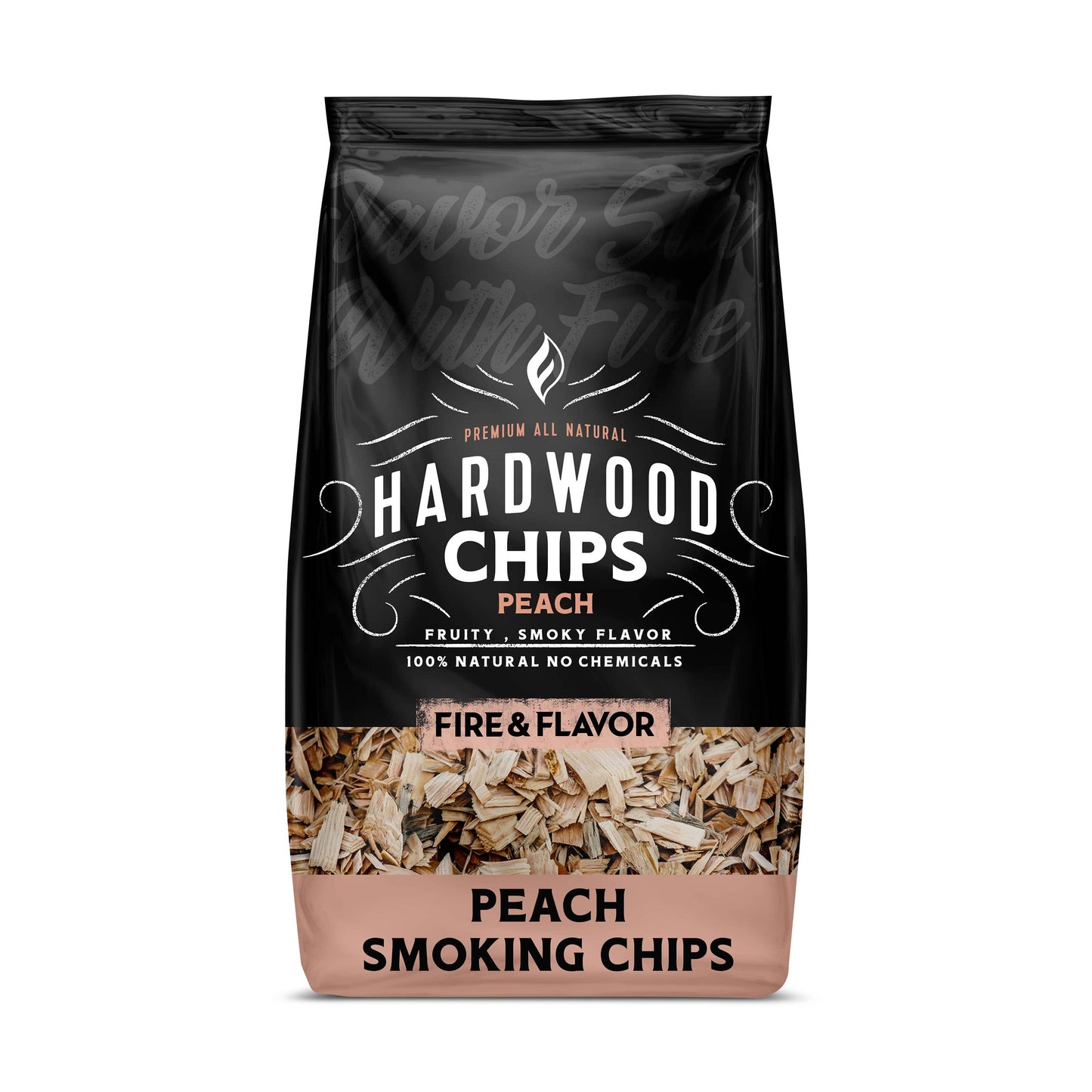 Fire & Flavor - Fire & Flavor Premium Smoking Wood Chips, 2-Lbs, Peach