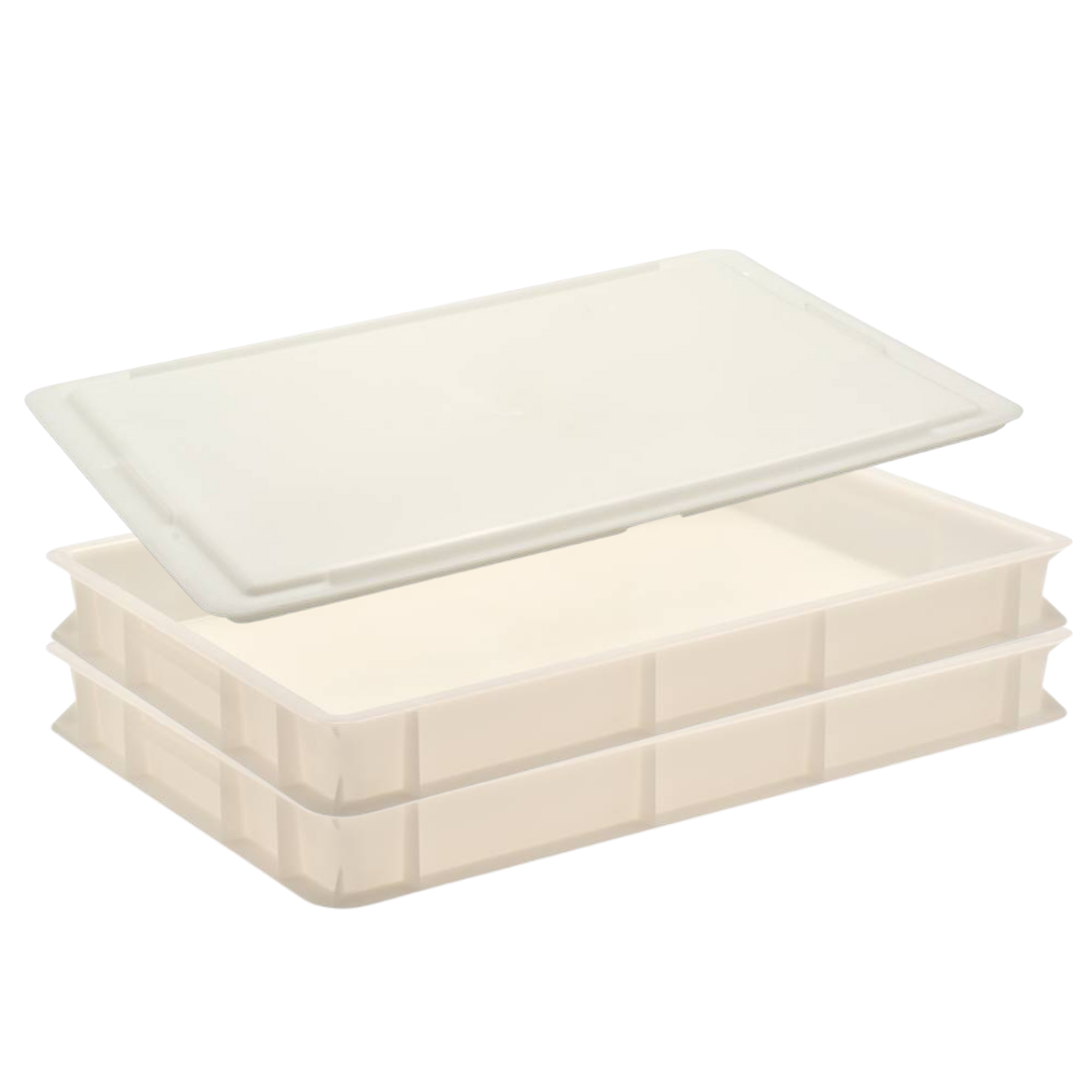 Wholesale Italian Food - Dough Proofing Box (2 Pack + 1 lid), White