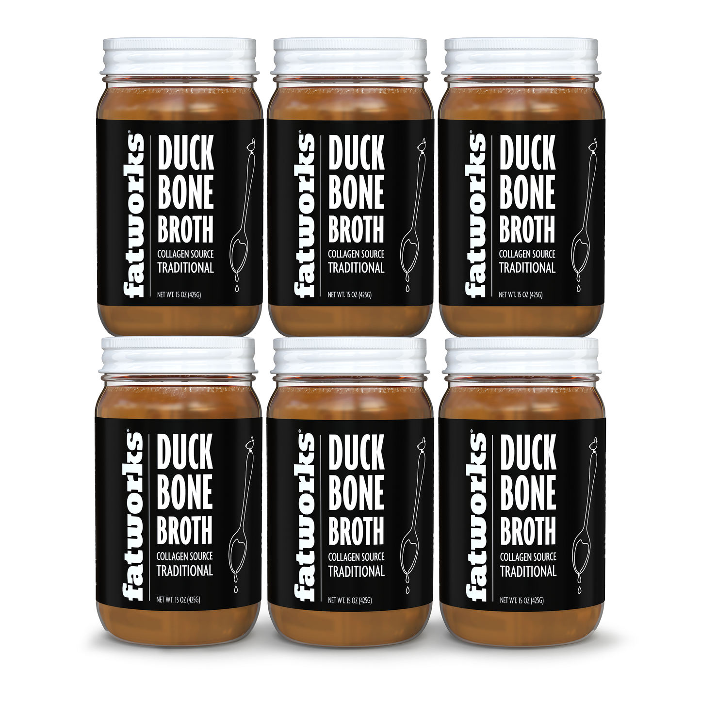 Fatworks - Traditional Duck Bone Broth 15oz Jar