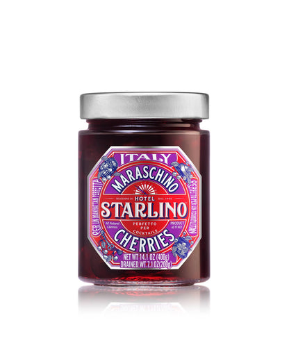 Hotel Starlino Italian Maraschino Cherries - STARLINO Italian Maraschino Cherries - 400g Jars