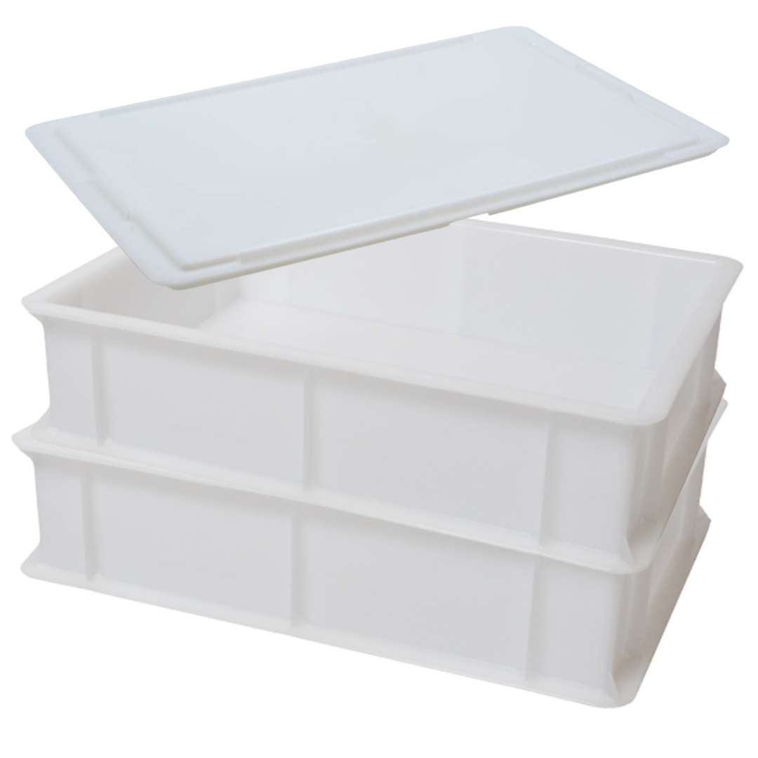 Wholesale Italian Food - Dough Proofing Box (2 Pack + 1 lid), White,