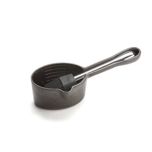 Outset Cast Iron Sauce Pot with Brush